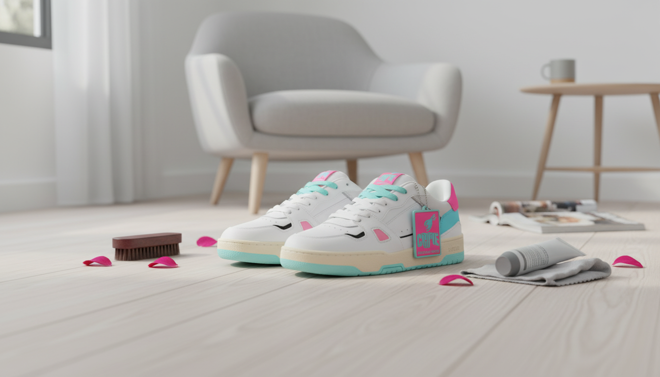 Fuchsia Leather Sneakers by Crime London: Style & Care