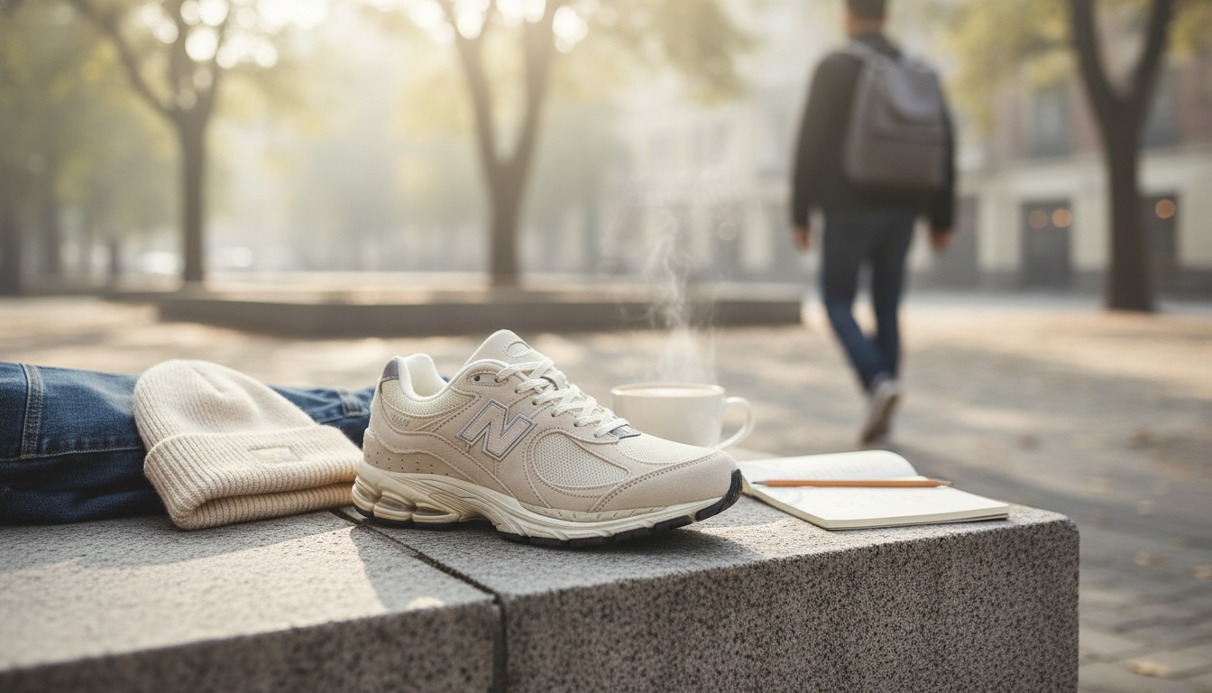 New Balance Men’s Beige Sneakers for Daily Comfort